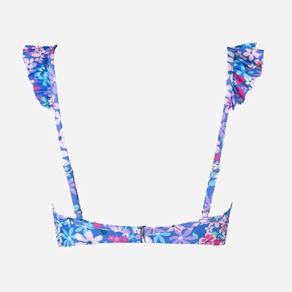 Cupshe Floral Blue and Pink Women's bikini top sz S nwt, 013 - Picture 6 of 6